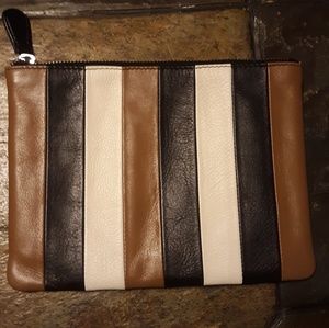 COPY - Barneys New York stripe clutch